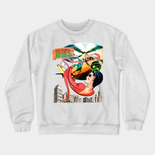 Plastic Comic Hero Retro Man Vintage comes up against a strange group as he seeks to solve the mystery of menace! Crewneck Sweatshirt